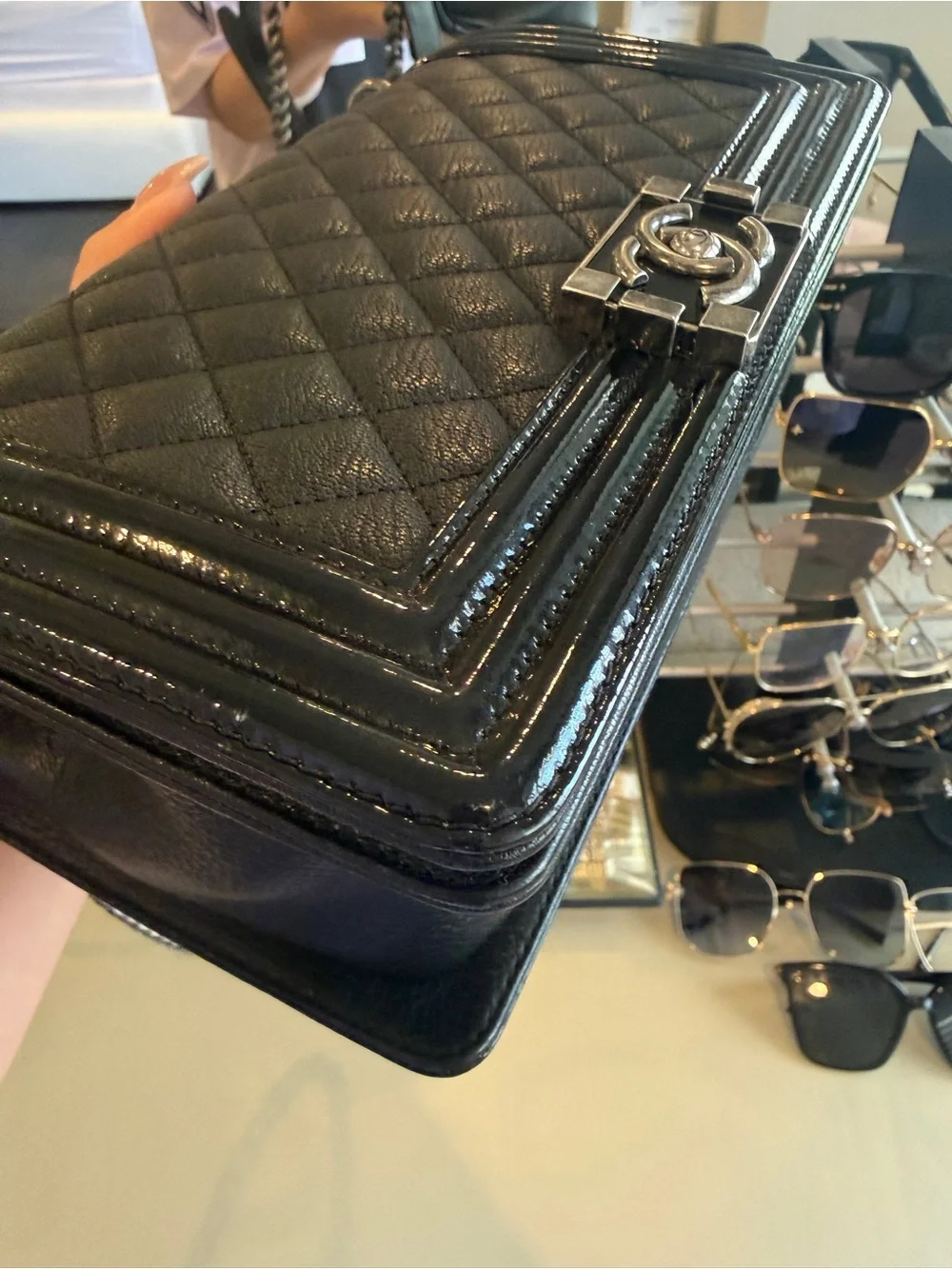 Chanel Old Medium goatskin boy